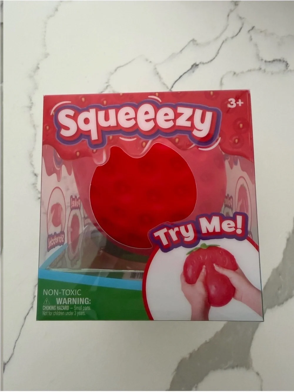 Squeezy Strawberry Sunny Days Viral Stress Ball Soft Squeeze Toy new